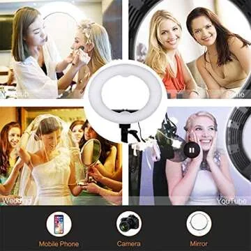 Kshioe 14'' Dimmable LED Ring Light for Creators