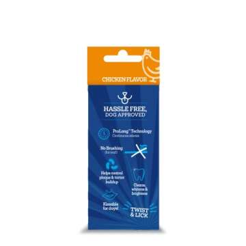 Twist + Lick Dental Gel for Dogs - Easy Oral Care, Chicken Flavor, 2 oz, 30 Day Supply