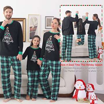 ANGELGGH Family Pajamas Matching Sets, Cute Christmas Printed 2 Piece Sleepwear, Holiday PJs Jammies...