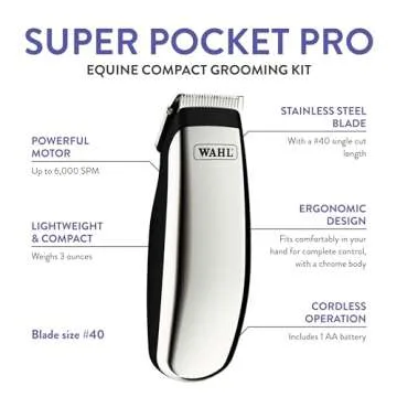 Wahl Professional Animal Equine Super Pocket Pro Trimmer – Perfect for On-the-Go Grooming!