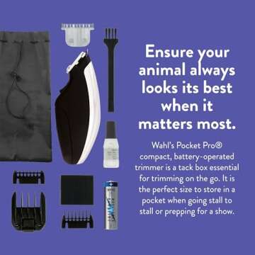Wahl Equine Super Pocket Pro Trimmer for Easy Grooming