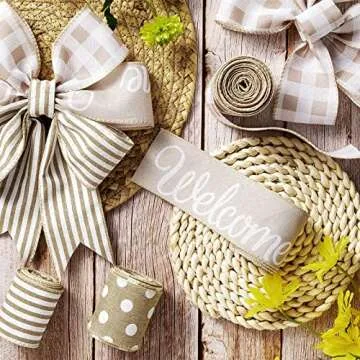 Farmhouse Ribbon Set 20 Yards for DIY Crafts and Decor