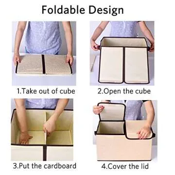 Senbowe 33 Quart Foldable Storage Cubes for Home