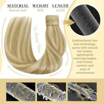 Ve Sunny Blonde Ponytail Extensions - Easy to Style Real Hair