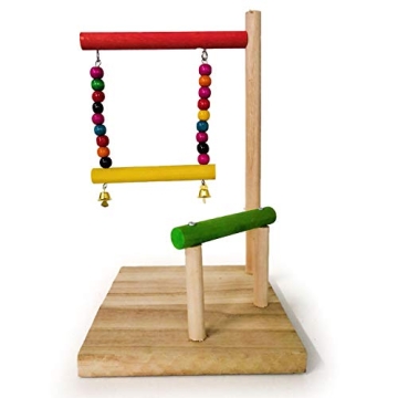 Hamiledyi Tabletop Bird Play Stand for Parrots & Canaries