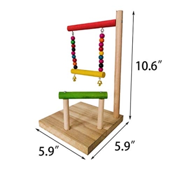 Hamiledyi Tabletop Bird Play Stand for Parrots & Canaries