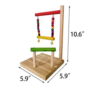 Hamiledyi Tabletop Bird Play Stand for Parrots & Canaries