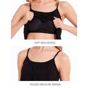 Rosyline Soft Camisole for Women with Built-in Bra