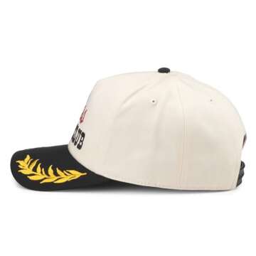 AMERICAN NEEDLE Coors Beer Rodeo Club Captain Adjustable Snapback Baseball Hat, Ivory/Black (24002A-COORS-IBLK)