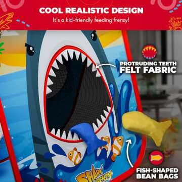 Shark Frenzy™ - Exciting 2-in-1 Bean Bag Toss Game
