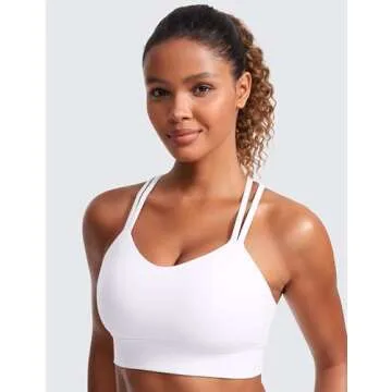 CRZ YOGA Women’s Butterluxe Longline Sports Bra with Molded Cups