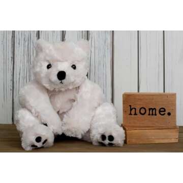 Bukowski Bears Antonio The Polar Bear - Teddy Bear Baby Shower Stuffed Animals, 16-inch Bear Plushies, Stuffed Bear, Bear Stuffed Animal, Plush Toy