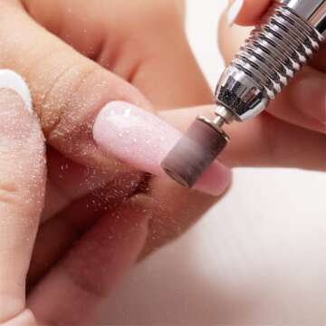 Makartt Nail Drill Bits Sanding Bands for Nail Drill #80#150#240 Grits 300Pcs Nail File Sanding Bands Zebra brown Professional Drill Bits Set for Acrylic Nails Gel Manicures Pedicures Tools