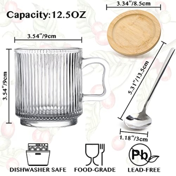 LETINE 12.5oz Insulated Coffee Mug with Lid - Perfect Gift