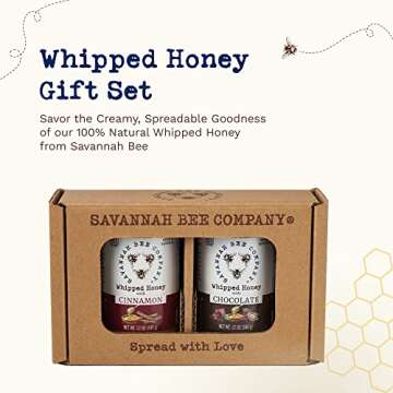 Whipped Honey Gift Set by Savannah Bee - Creamy, Smooth, Spreadable and absolutely Delicious - 100% ...
