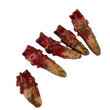 IronBuddy Bloody Fake Fingers Realistic Severed Fingers Horror Scary Prank Toys Fingers Props, Hallo...