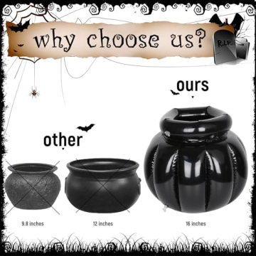 Inflatable Witches Cauldron with LED Mist Maker Halloween Decor
