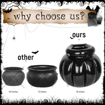 Inflatable Witches Cauldron with LED Mist Maker Halloween Decor
