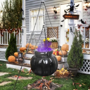Inflatable Witches Cauldron with LED Mist Maker Halloween Decor