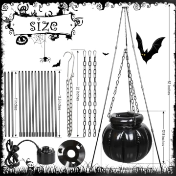 Inflatable Witches Cauldron with LED Mist Maker Halloween Decor