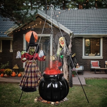Inflatable Witches Cauldron with LED Mist Maker Halloween Decor
