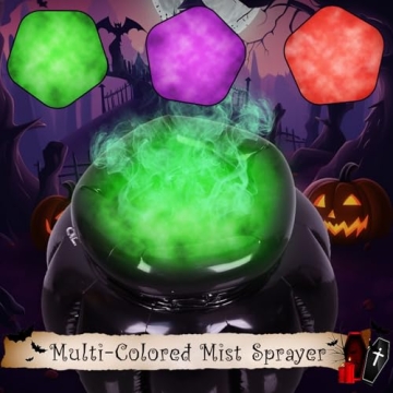 Inflatable Witches Cauldron with LED Mist Maker Halloween Decor