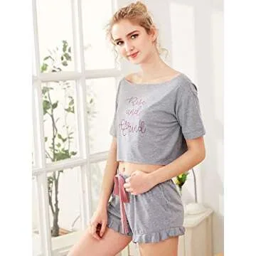 Stylish DIDK Boat Neck Pajama Set for Cozy Comfort