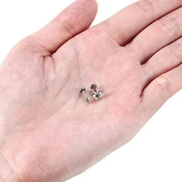 PEAKLINK Flower Opal Labrets Studs 16g Titanium Medusa Tragus Helix Piercings Cartilage Studs Curated Ear Set 8mm