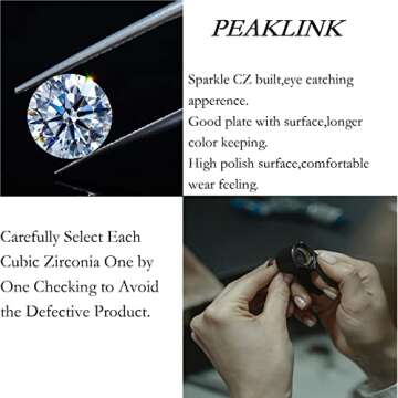 PEAKLINK Flower Opal Labrets Studs 16g Titanium Medusa Tragus Helix Piercings Cartilage Studs Curated Ear Set 8mm