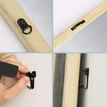 Mr. Pen 220pc Picture Hanging Kit - Black Hangers & Hooks