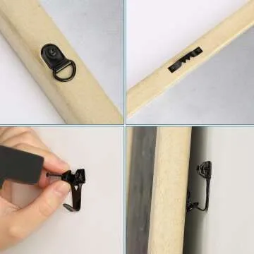 Mr. Pen 220pc Picture Hanging Kit - Black Hangers & Hooks