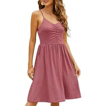 YATHON Casual Women's Summer Beach Dress with Pockets