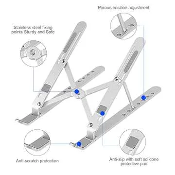 YIKUROOS Ergonomic Laptop Stand - Adjustable & Portable