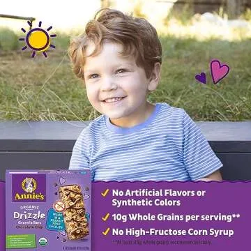 Annie's Organic Drizzle Granola Bars - Chocolate Chip Delight