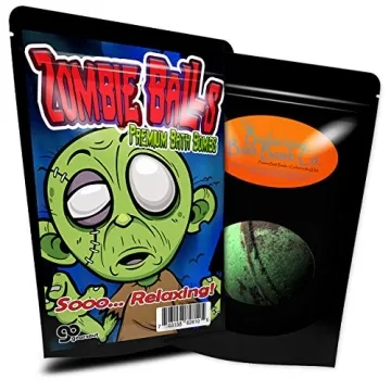 Zombie Balls Bath Bombs - Fun Zombie Design with XL Fizzers
