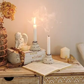 NIKKY HOME Vintage Taper Candle Holders Set of 2