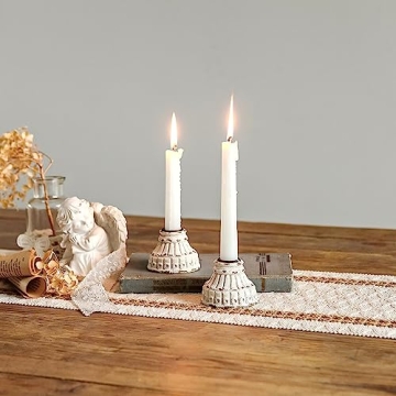 NIKKY HOME Vintage Taper Candle Holders Set of 2