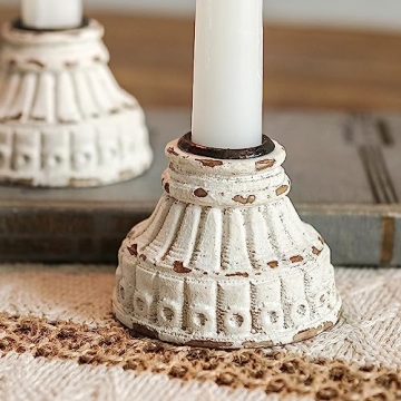 NIKKY HOME Vintage Taper Candle Holders Set of 2