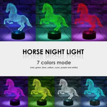 Elsent LED Horse Night Lights - Colorful & Versatile