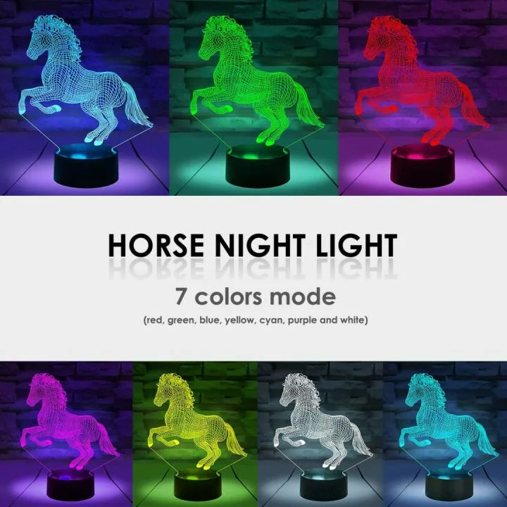 Elsent LED Horse Night Lights - Colorful & Versatile