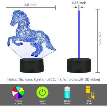 Elsent LED Horse Night Lights - Colorful & Versatile