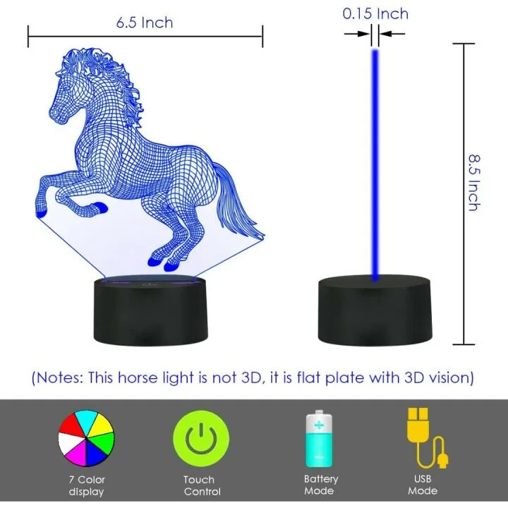 Elsent LED Horse Night Lights - Colorful & Versatile