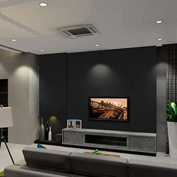 Mecpar Solid Black Peel and Stick Wallpaper 15.7x118"