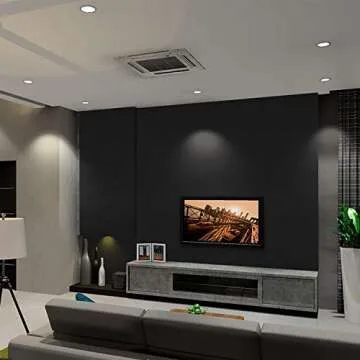 Mecpar Solid Black Peel and Stick Wallpaper 15.7x118"