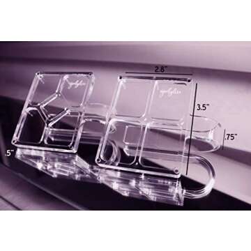 Hand Makeup Mixing Palette Makeup Lovers Have Been Searching for, with Lid, Great When applying Makeup to Others Too, Bye-Bye Makeup Stains! 4 Groves