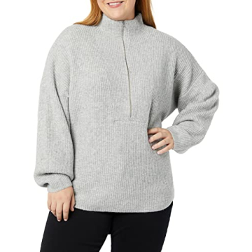 Amazon Essentials Women's Half Zip Polo Sweater
