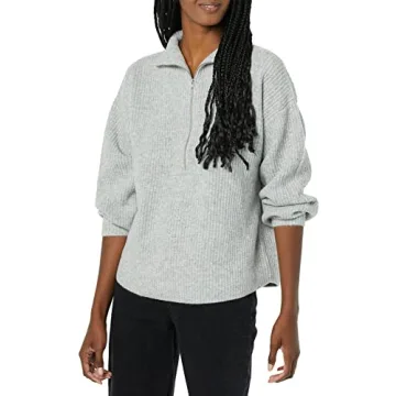 Amazon Essentials Women's Half Zip Polo Sweater