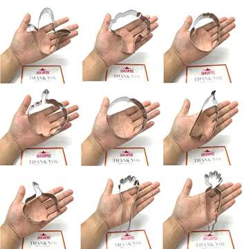 KENIAO Vegetable Shape Cookie Cutter Set, 18 Pcs, Stainless Steel