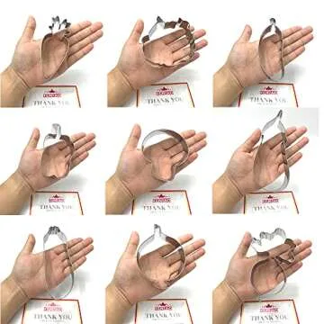 KENIAO Vegetable Shape Cookie Cutter Set, 18 Pcs, Stainless Steel