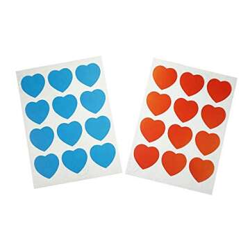 Vibrant Shxstore Heart Stickers for Creative Crafts